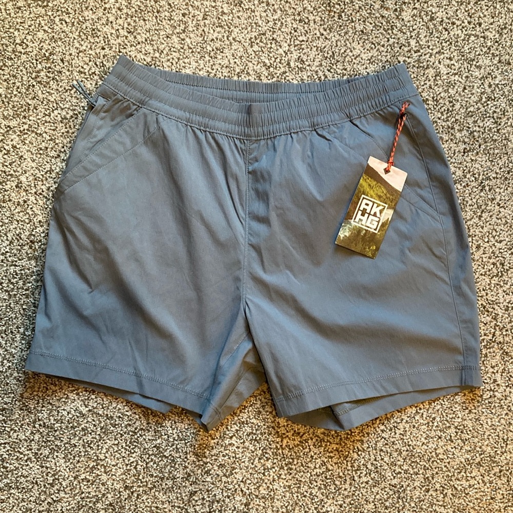 Duluth Trading Co Blue Athletic Shorts Lightweight Elastic Waist